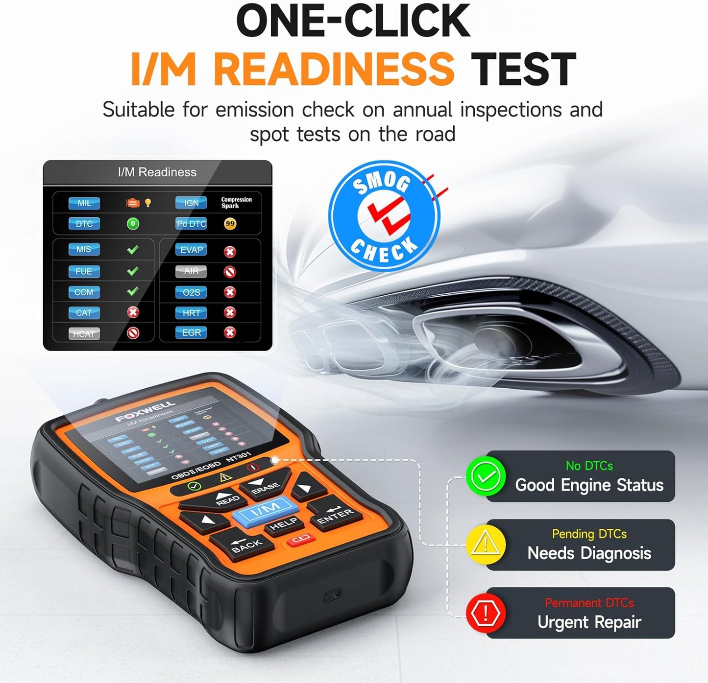 （Same style on Amazonï¼?FOXWELL NT301 OBD2 Scanner Live Data Professional Mechanic OBDII Diagnostic Code Reader Tool for Check Engine Light